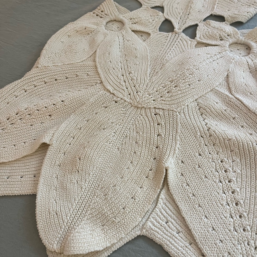 cult gaia Cream Crochet Mini Dress - Picture 4 of 9